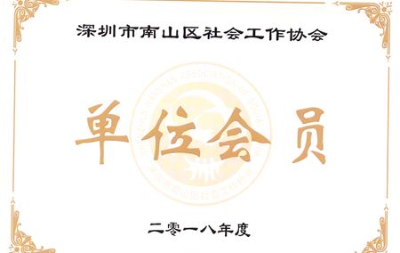 2018年深圳市南山区社会工作协会单位会员